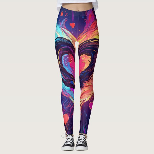 Firey Kärlek Leggings (Framsida)