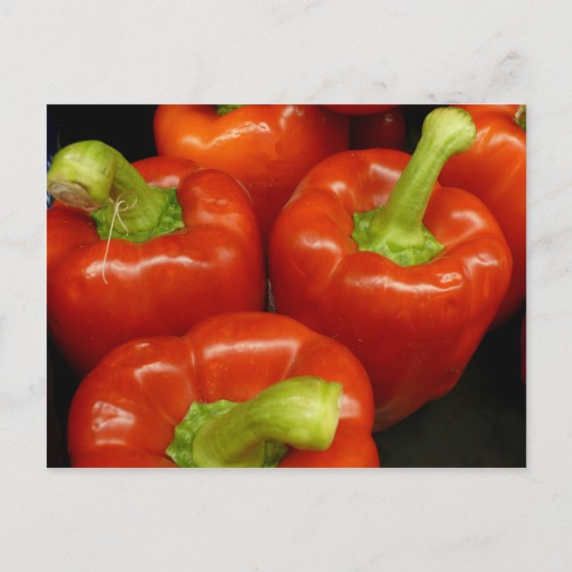 Firey Red peppers Vykort (Framsida)