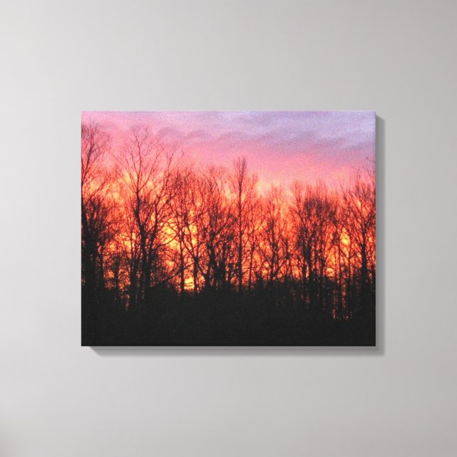 Firey Sunrise Wrapped Canvas (Framsida)
