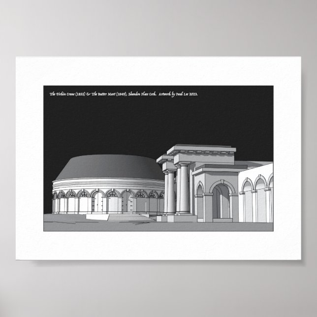 Firkin Crane & Butter Mart, Kork CIty Ireland Poster (Framsidan)