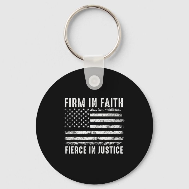 Firm In Faith Fierce In Justice  Nyckelring (Framsida)