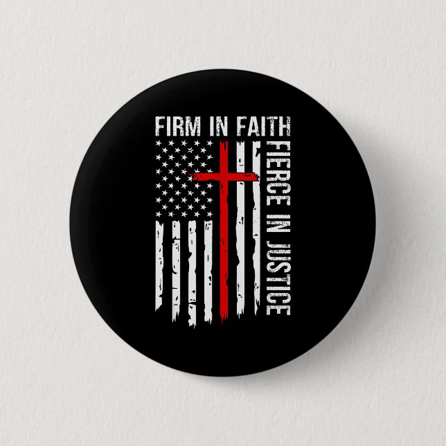 Firm In Faith Fierce In Justice Usa Flag Christian Knapp (Framsida)