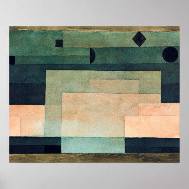 Firmamenten ovanför Temple (1922) av Paul Klee Poster (Framsidan)