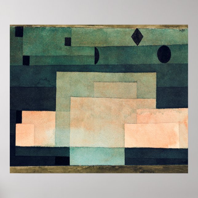 Firmamentet ovanför templet (1922) av Paul Klee Poster (Framsidan)