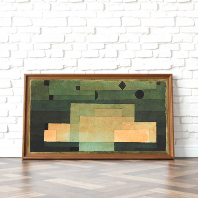Firman ovanför Temple, Paul Klee Art Poster (Skapare uppladdad)