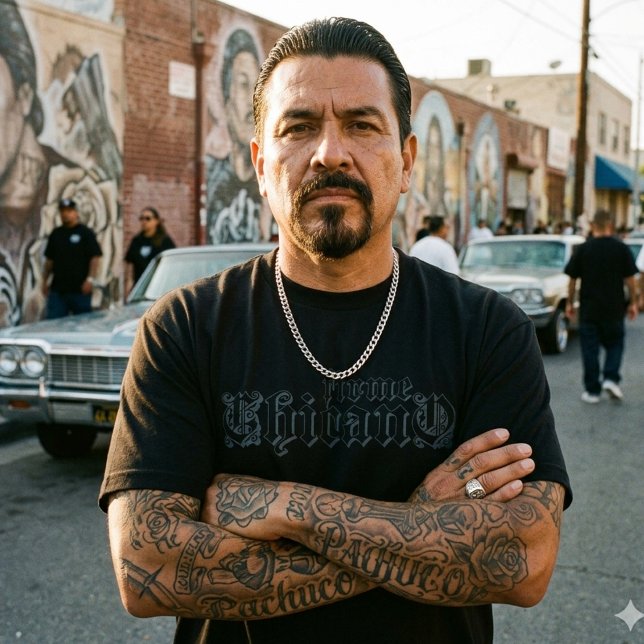 Firme Chicano Svart T-Shirt  (Firme Chicano Black T-Shirt)