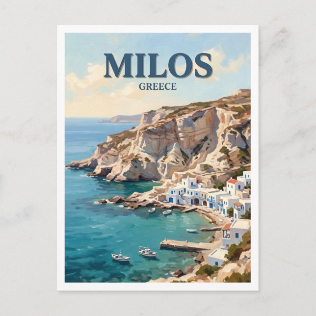 Firopotamos Milos Grekland Vykort (Framsida)