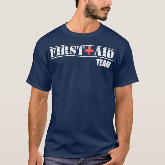 First    AidTeam First Aid T EMS Event Medic Shirt (Framsida)