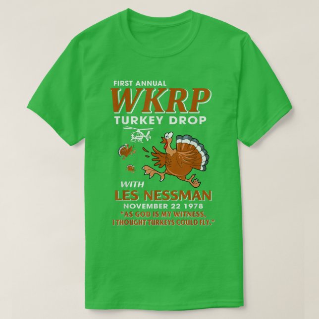 First Annual Turkey Drop 22nd November Thanksgivin T Shirt (Design framsida)