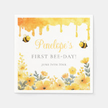 First Bee Day Yellow Wildflowers 1st Birthday
