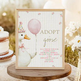 First Birthday Adopt a Goose Poster