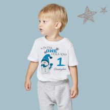 First Birthday Winter Onderland Snowman Boy