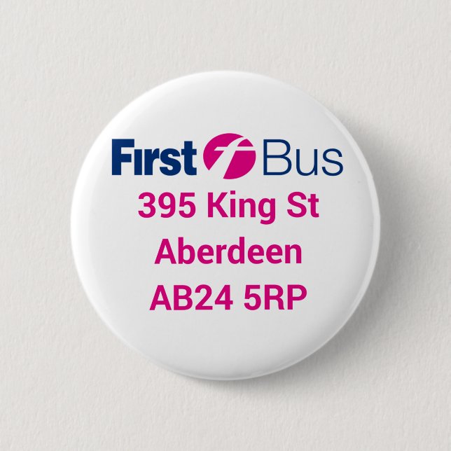 First Buss Badge Knapp (Framsida)
