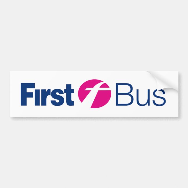 First Buss Bumper Sticker Bildekal (Framsidan)