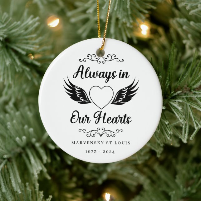 First Christmas always in our heart memorial  Julgransprydnad Keramik (Träd)