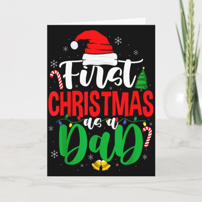 First Christmas As A Dad New Daddy 1st Christmas  Kort (Framsida)