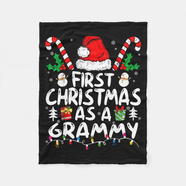 First Christmas As A Grammy New Grammy  Fleecefilt (Framsidan)