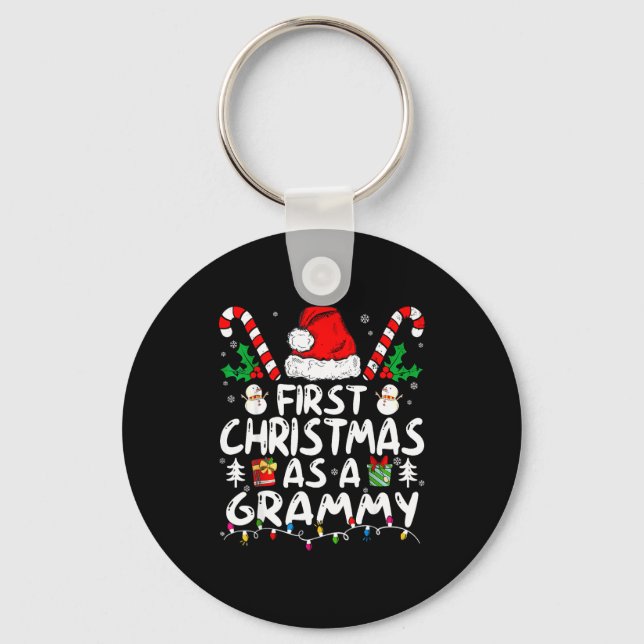 First Christmas As A Grammy New Grammy  Nyckelring (Framsida)