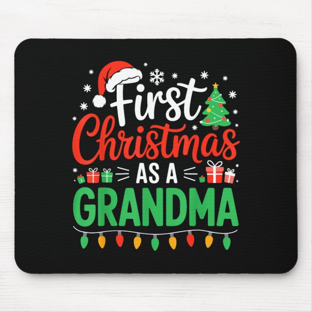First Christmas As A Grandma Matching New Nana Gra Musmatta (Framsidan)