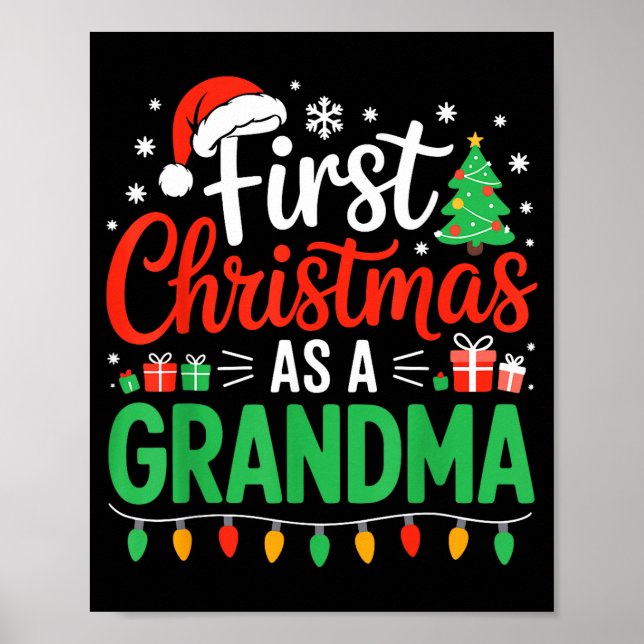 First Christmas As A Grandma Matching New Nana Gra Poster (Framsidan)