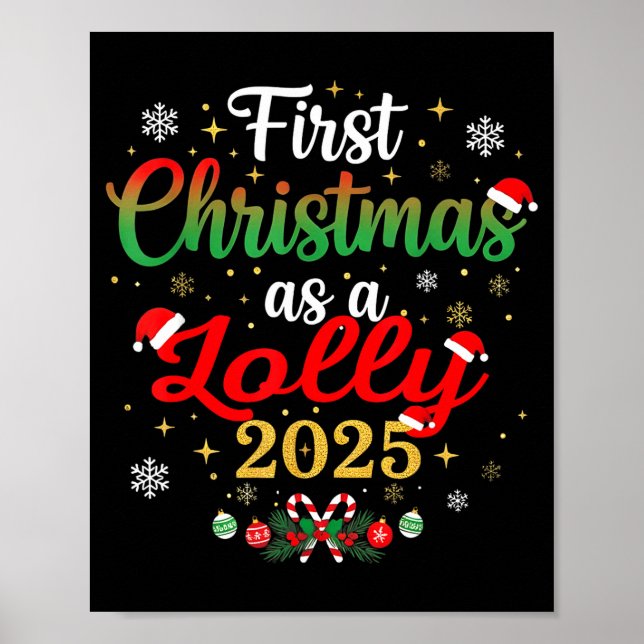 First Christmas As A Lolly 2025 New Mommy Xmas  Poster (Framsidan)