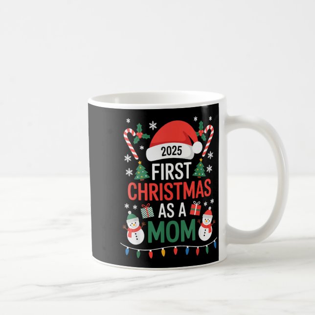 First Christmas As A Mom 2025 Family Matching Holi Kaffemugg (Höger)