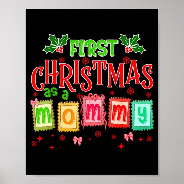 First Christmas As A Mommy 2025 Coquette Bow Match Poster (Framsidan)