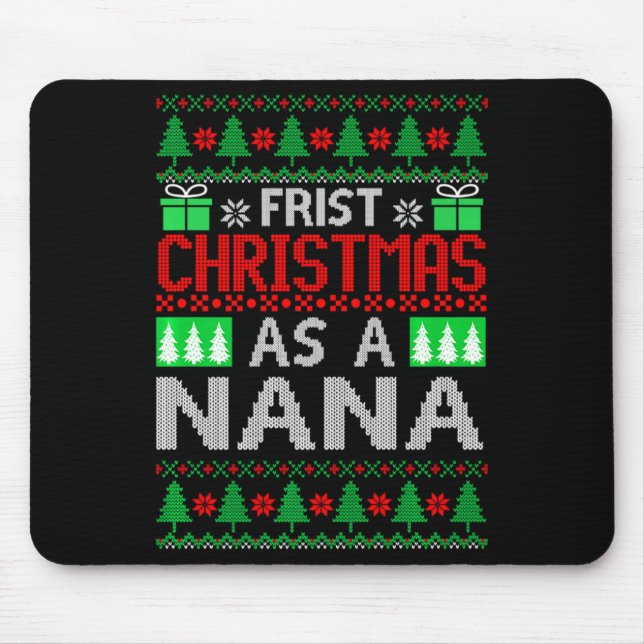 First Christmas As A Nana Santa Hat Ugly Xmas New  Musmatta (Framsidan)
