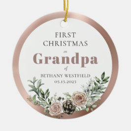 First Christmas as Grandpa Photo Keepsake Julgransprydnad Keramik