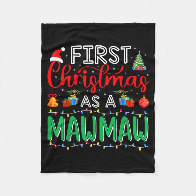 First Christmas As Mawmaw Family Matching New Mawm Fleecefilt (Framsidan)
