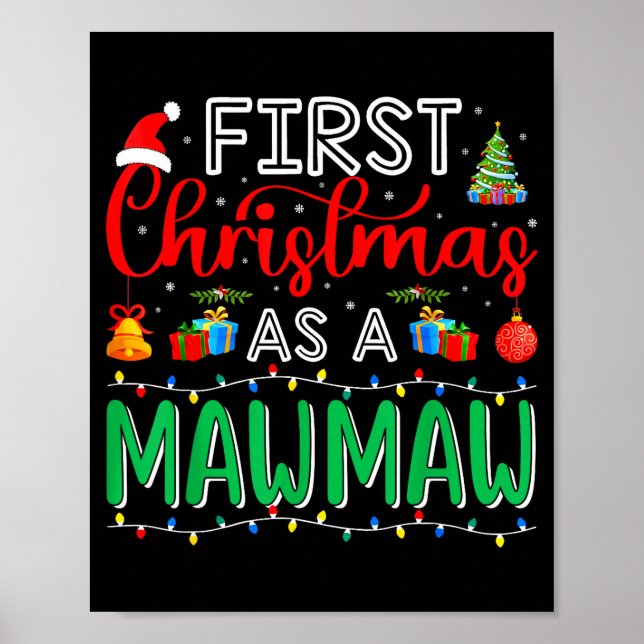 First Christmas As Mawmaw Family Matching New Mawm Poster (Framsidan)