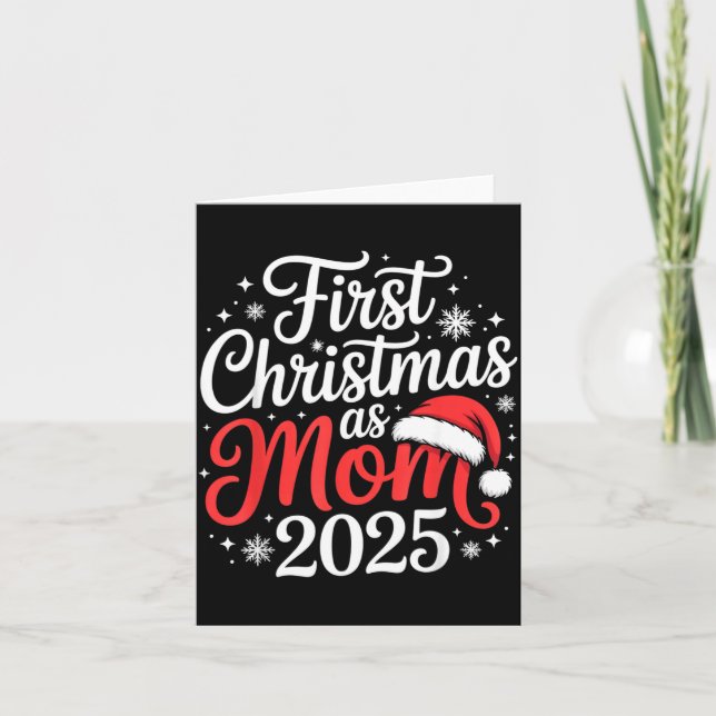 First Christmas As Mom 2025 Family Matching New Mo Kort (Framsida)