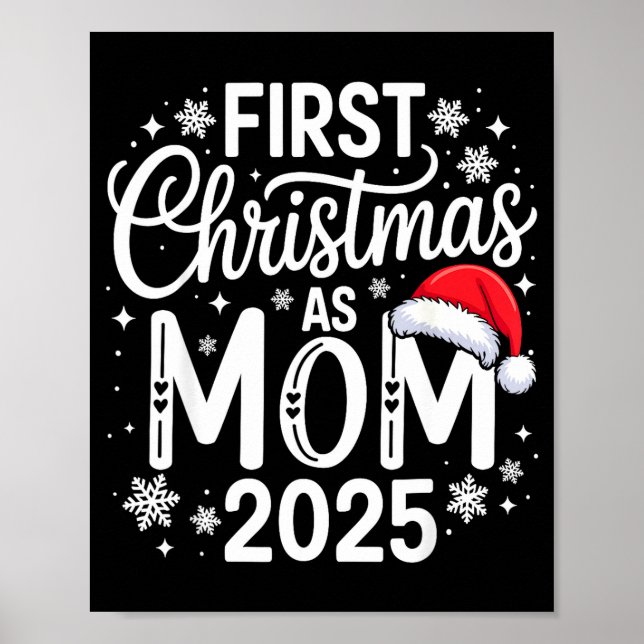 First Christmas As Mom 2025 Matching Family Holida Poster (Framsidan)