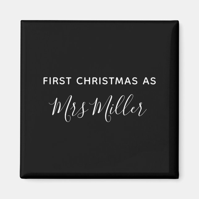 First Christmas As Mrs D Name  Magnet (Framsidan)