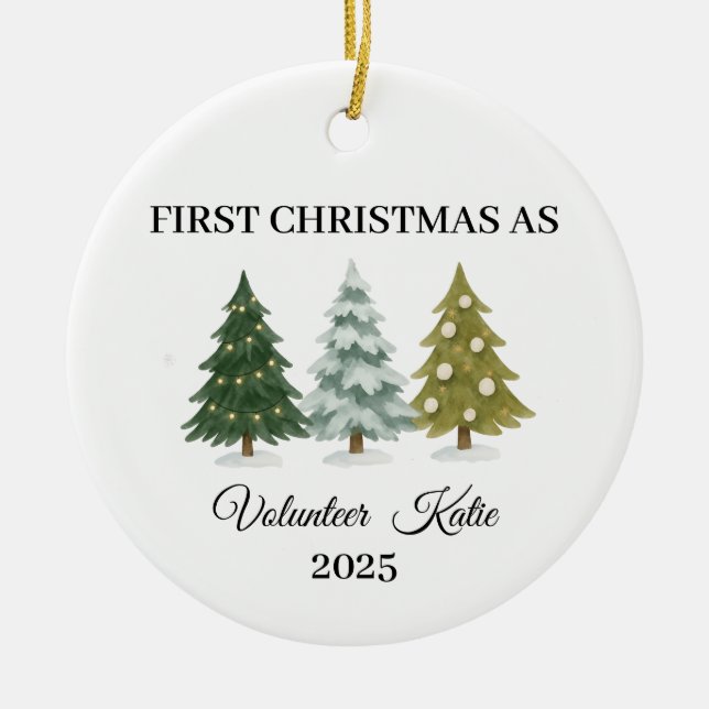 First Christmas as volunteer, volunteer Ornament (Framsidan)