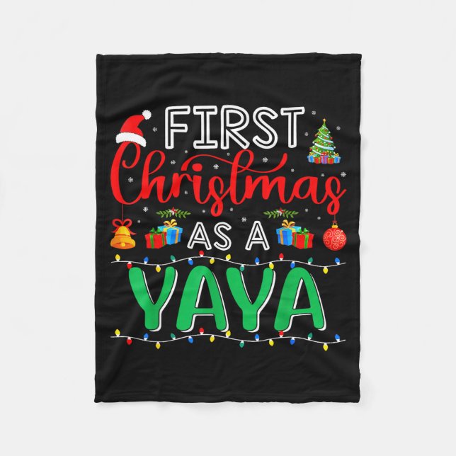 First Christmas As Yaya Family Matching New Yaya  Fleecefilt (Framsidan)