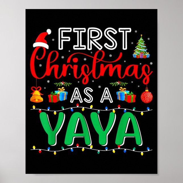 First Christmas As Yaya Family Matching New Yaya  Poster (Framsidan)