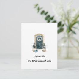 First Christmas In Our Home Sage Green Card