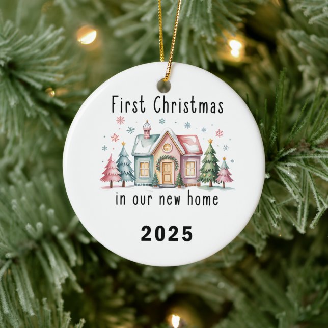 First Christmas in Our New Home – Ceramic Ornament (Träd)