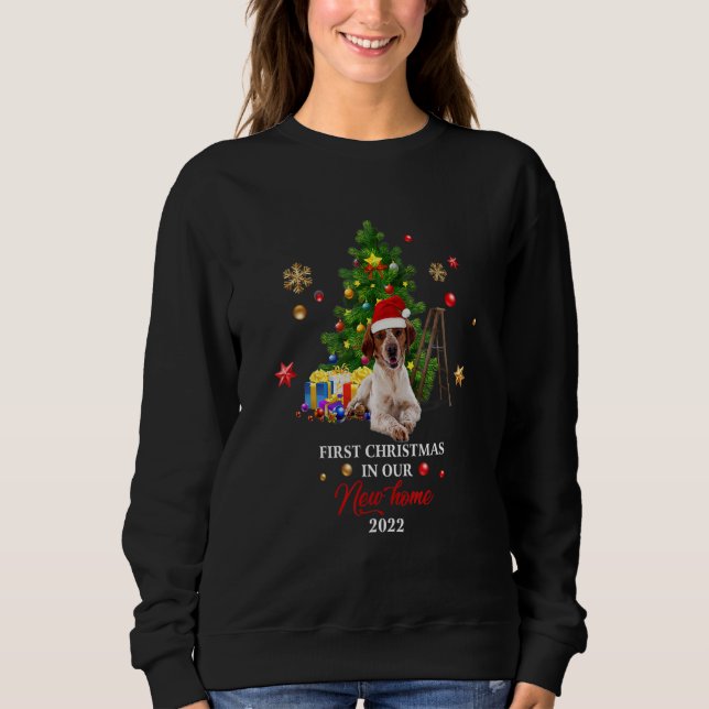 First Christmas In Our New Home Xmas Beagle Dog T Shirt (Framsida)