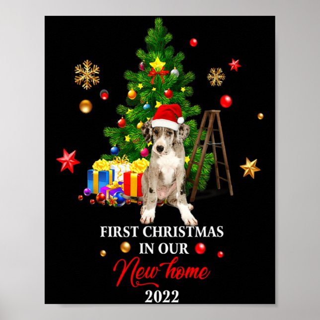 First Christmas In Our New Home Xmas Dalmatian T S Poster (Framsidan)
