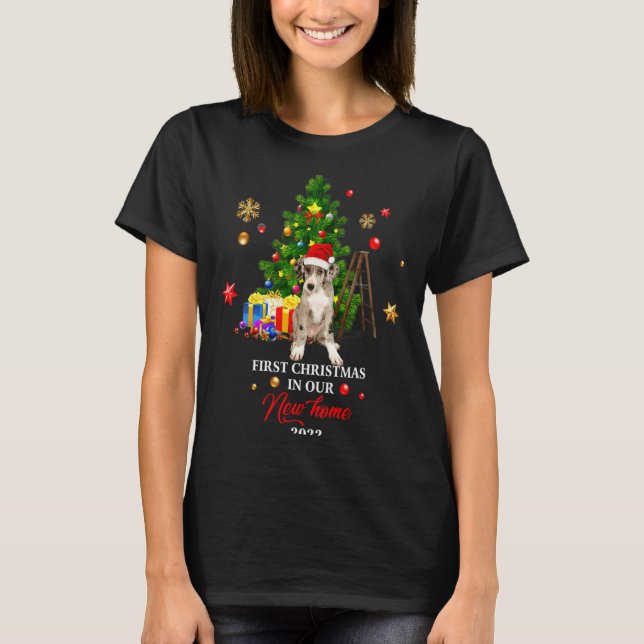 First Christmas In Our New Home Xmas Dalmatian T S Shirt (Framsida)