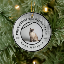 First Christmas Without You Pet Memorial Julgransprydnad Keramik