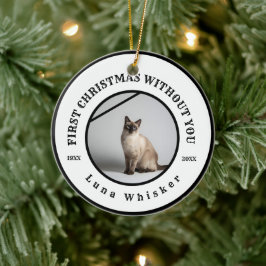 First Christmas Without You Pet Memorial Julgransprydnad Keramik