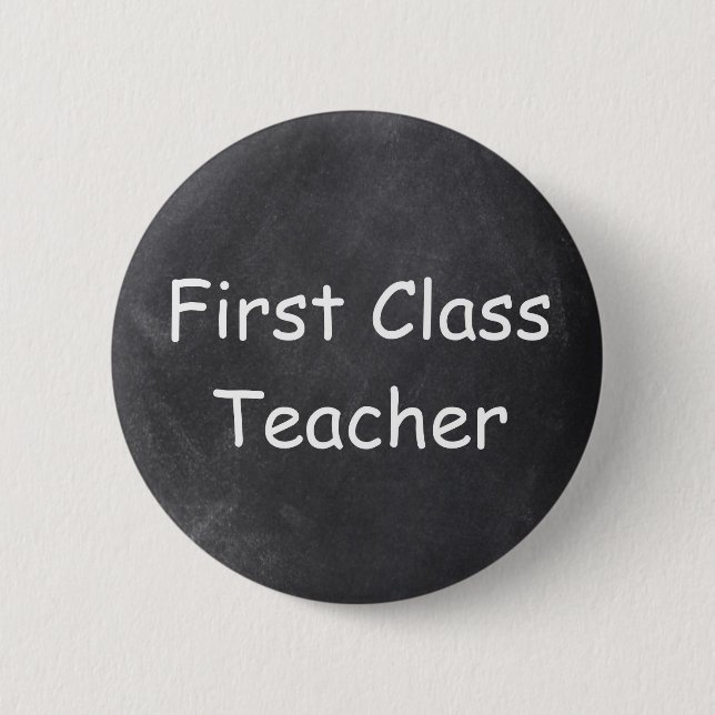 First Class Lärare Kritbräda Design Presentidé Knapp (Framsida)