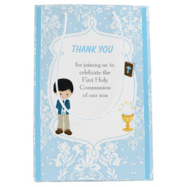 First Communion Black Hair Boy Tack