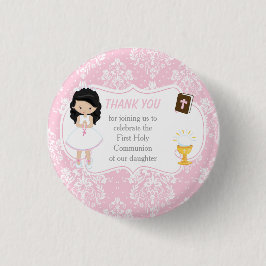 First Communion Black Hair Girl Tack Knapp