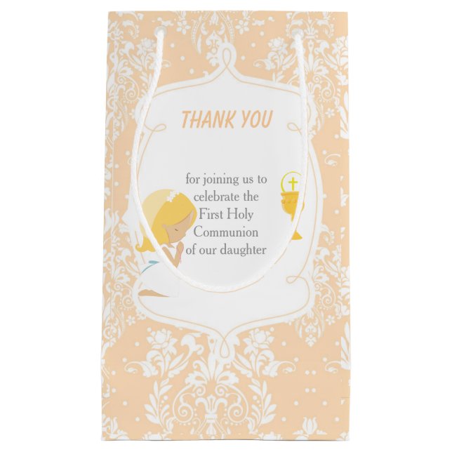 First Communion Blonde Hair Girl Tack (Framsidan)