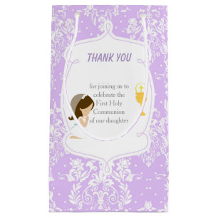First Communion Brunette Hair Girl Tack