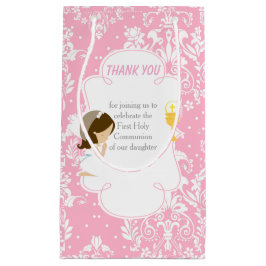 First Communion Brunette Hair Girl Tack